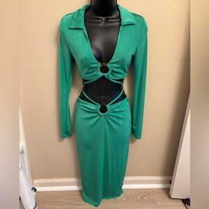 Elegant Green Women's Skirt Set